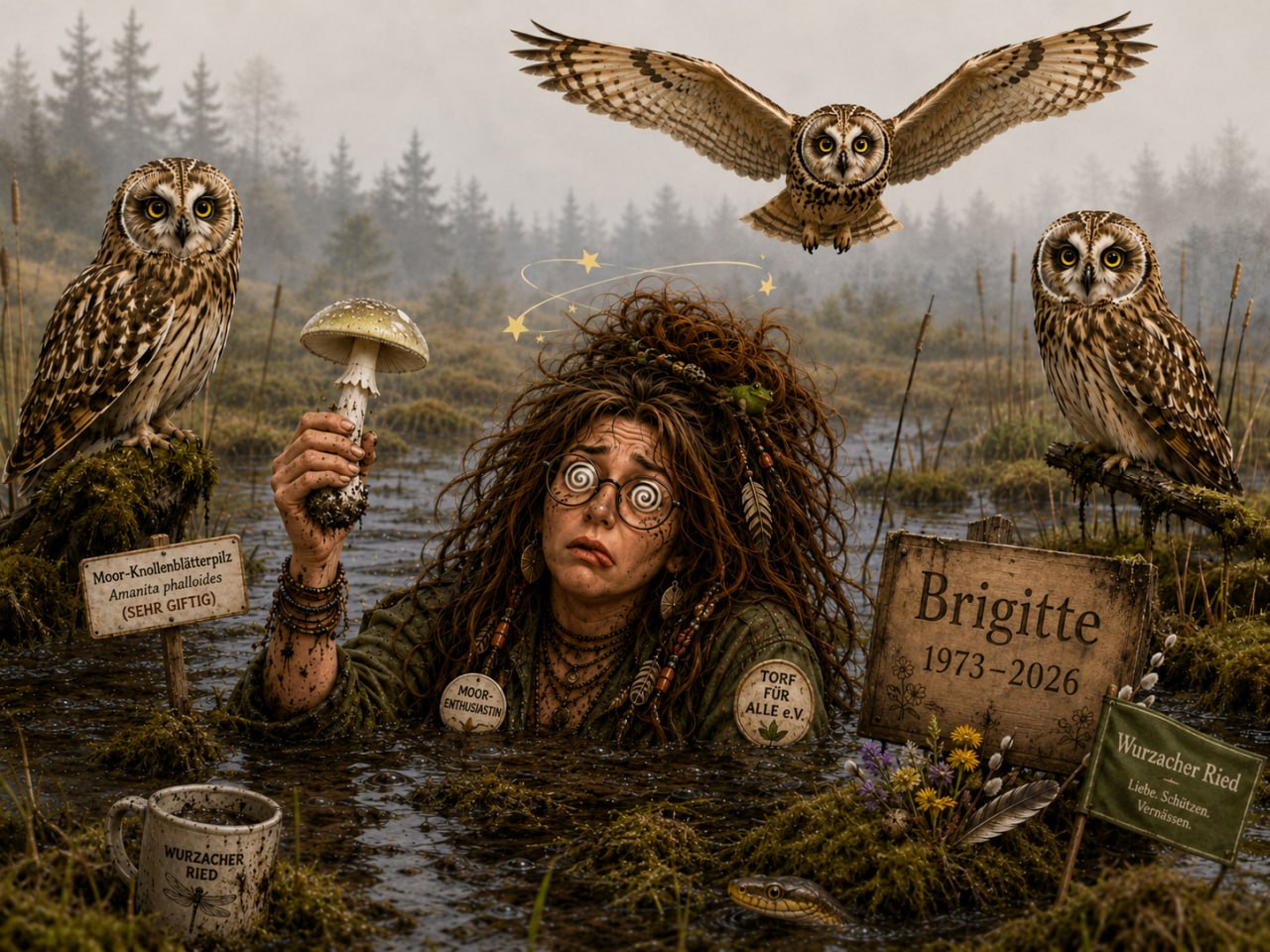 Brigitte versinkt im Moor